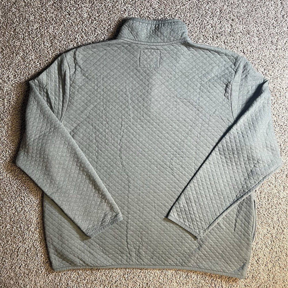 Sonoma Quilted Snap Pullover Mock Neck Sweatshirt XXL sage Green cozy cabin - Picture 7 of 8